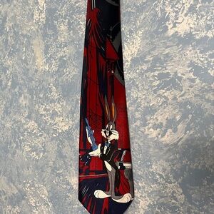 Looney Tunes Necktie Tie Bugs Bunny In Tux W/ Award By Simon